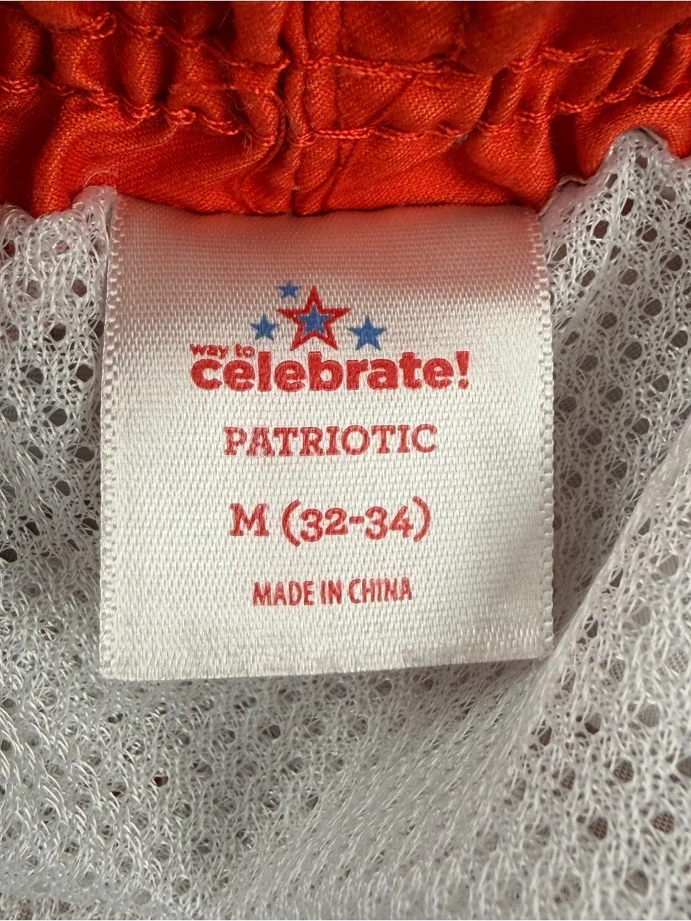 SALE Way to Celebrate Patriotic Popsicle Swim Trunks Red Mesh Lined | M (32-34)